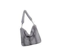 YUNNIAN Sac à bandoulière surdimensionné en fausse fourrure Bandoulière amovible Intérieur spacieux Quotidien Indispensable À la mode Sous les bras Grand moelleux Plusieurs styles, gris