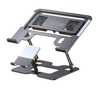 YUNNIAN Support ergonomique 2 en 1 réglable pour téléphone portable - Support réglable pour le travail collaboratif - Rangement facile - Support pliable pour ordinateur portable