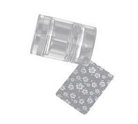 YUNNIAN Tampon en silicone transparent avec grattoir pour décoration d'ongles, corps visible, non