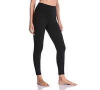 YUNOGA Legging sans Couture Taille Haute Ultra Doux pour Femme, Noir, Taille XL