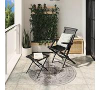 Yunovire ARBIZU Tapis d'intérieur et d'extérieur design vintage Ø 120 cm en polypropylène résistant aux UV Multicolore Motif floral Standard 100 Certifié Oeko-Tex Pour salon, chambre à coucher, balcon