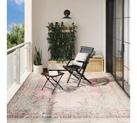 Yunovire ARBIZU Tapis d'intérieur et extérieur, design vintage, 240 x 340 cm, multicolore, résistant aux UV, imperméable, certifié Oeko-Tex, poils courts pour salon, chambre à coucher, balcon