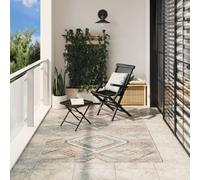 Yunovire ARBIZU Tapis vintage 160 x 230 cm, multicolore, certifié Oeko-Tex, résistant, pour l'intérieur et l'extérieur, imperméable, polypropylène