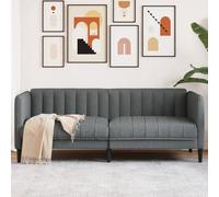 Yunovire Canapé 2 places en tissu gris foncé, confortable pour salon, chambre à coucher, 176 cm de large, rembourrage de qualité supérieure, pieds en bois stable, design moderne pour adulte