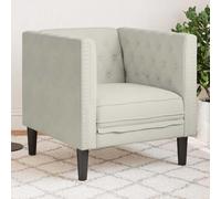 Yunovire Fauteuil Chesterfield, en velours, crème, 71 x 74,5 x 70,5 cm, rembourré, pour salon, chambre à coucher, fauteuil lounge confortable pour adultes, lecture détendue