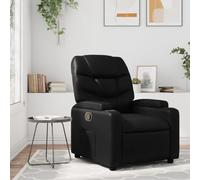 Yunovire Fauteuil de relaxation en cuir synthétique noir - Fonction couchée manuelle - Expérience d'assise confortable pour adultes - 74 x 89 x 100 cm - Charge maximale : 110 kg - Design moderne pour
