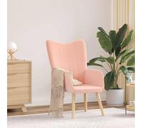 Yunovire Fauteuil rose 62 x 67 x 95,5 cm, en tissu Sherpa, fauteuil relaxant ergonomique pour salon, chambre à coucher, bureau, fauteuil lounge confortable pour adulte