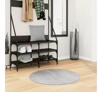 Yunovire IZA Tapis à poils courts, look scandinave, gris, Ø 80 cm, lavable en machine, antidérapant, pour salon, chambre à coucher, chambre d'enfant, décoration d'intérieur moderne