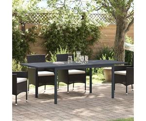 Yunovire Lot de 2 tables à manger pour extérieur, anthracite, 210 x 90 x 73 cm, en acier, pliables, résistantes aux intempéries, extensibles, peu encombrantes, idéales pour jardin, terrasse, extérieur