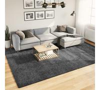 Yunovire Oviedo Tapis à poils courts, anthracite, 240 x 340 cm, doux, certifié Standard 100 Oeko-TEX, idéal pour le salon, la chambre à coucher, décoration d'intérieur moderne