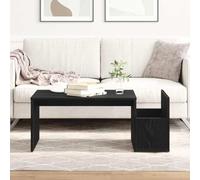 Yunovire Table basse en chêne noir, 90 x 45 x 35 cm, moderne, en matériau à base de bois, table basse pour le salon, table d'appoint rectangulaire pour petits espaces