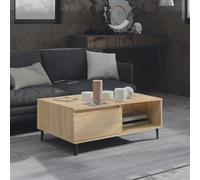 Yunovire Table basse en chêne Sonoma 90 x 60 x 35 cm - Table de salon moderne en bois - Table d'appoint stable pour votre salon - Facile d'entretien - Sala de mesa pour les espaces de fin
