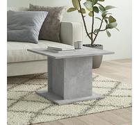 Yunovire Table basse - Gris béton - 55,5 x 55,5 x 40 cm - Table d'appoint moderne en matériau bois pour salon et bureau - Construction robuste