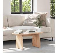 Yunovire Table basse ovale naturelle en bois de pin massif, style rustique pour salon, table d'appoint robuste pour la maison, montage facile, 90 x 50 x 45 cm
