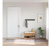 Yunovire Tapis lavable, 80 x 300 cm, gris, antidérapant, en velours doux, impression numérique, insonorisant, pour salon, chambre à coucher, maison, design moderne