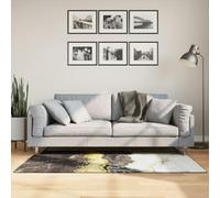 Yunovire Tapis lavable multicolore 80 x 150 cm antidérapant en velours pour salon, chambre à coucher, insonorisant, facile d'entretien