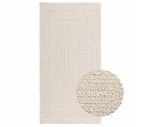 Yunovire Tapis ZIZUR crème 80 x 150 cm, en polypropylène résistant, aspect jute pour l'intérieur et l'extérieur, résistant aux UV, facile d'entretien, design moderne
