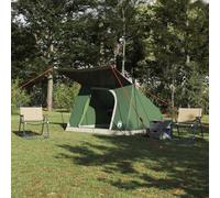 Yunovire Tente de camping avec toit avec stockage vert, 223 x 163 x 130 cm, taffetas, imperméable, coupe-vent, respirante, légère, pour 2 personnes, camping, randonnée, voyage