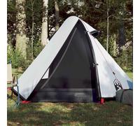 Yunovire Tente de camping dôme pour 2 personnes, blanche, occultée, imperméable et coupe-vent, avec moustiquaire, tente de voyage légère avec raccord E pour camping, randonnée, festival et extérieur