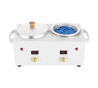 YUNRUX Chauffe-cire double pot 0,6 l par pot Fondeur de cire électrique 20-120 °C Machine à fondre de cire pour la fabrication de bougies appareil de fusion de bougies creuset avec régulateur de