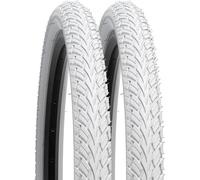 YUNSCM 2-PCS 20 Pouces Vélo pneus 20x1.75/47-406 Compatible with Route Vélo 20x1.75 20X1.75 Bike pneus (White-5001)