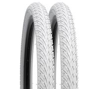 YUNSCM 2-PCS 24 Pouces White Vélo pneus 24x1.75/47-507 Compatible with 24x1.75 24X1.75 Route Vélo Bike pneus (Y-807)