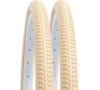 YUNSCM 2-PCS 24x1 3/8 (37-540) Wheelchair Vélo pneus Compatible with Route Vélo 24x1 3/8 24x1 3-8 Bike pneus,Beige (Y-1071)