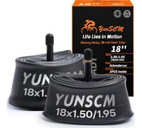 YunSCM 2PCS 38/48-355 épaissies Chambre à air 18x1.50/1.75/1.90 AV32mm Valve Compatible 18 Pouces Chambre à air 18x1.50 18x1.75 18x1.90