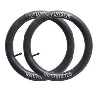 YunSCM 2Pcs 47/57-305 16 Pouces Chambre à air 16x1.75/1.95/2.125 AV32mm Valve Compatible Vélo de Route/vélo de Ville/Vélo de Montagne Chambre à air 16x1.75 16x1.95 16x2.0 16x2.10 16x2.125