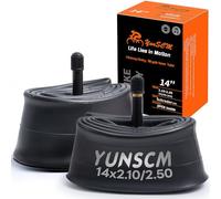YunSCM 2PCS 54/64-254 épaissies Chambre à air 14x2.10/2.25/2.35/2.40/2.50 AV32mm Valve Compatible 14 Pouces Chambre à air 14x2.10 14x2.125 14x2.25 14x2.35 14x2.40 14x2.50