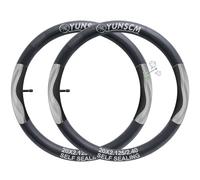 YunSCM 2Pcs 57/62-406 Anti-crevaison 20 Pouces Chambres à air 20x2.125/2.25/2.35/2.40 AV32mm Valve Prévention et Réparation Compatible Route/Ville/Vélo de Montagne Chambre à air