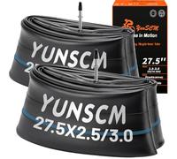 YunSCM 2PCS 64/76-584 Chambre à air épaissie 27,5 Pouces 27,5x2,50 27,5x2,60 27,5x2,80 27,5x3,0 RFV48mm Valve Presta Compatible Chambre à air 27,5 Pouces pour vélo/vélo Enfant Chambre 27,5x2,5/3,0