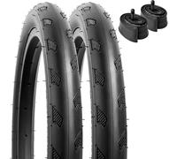 YunSCM 2PCS Pliable 16 Pouces Pneus 16x1.50 ETRTO 40-305 et 2PCS 16 Pouces Chambres à air AV32mm Valve Compatible 38-305 16x1.50 Pneus de vélo et Chambres à air