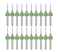 Yunseity 10pcs PCB Forets Set Spirale Flute Carbure 0,8 Mm pour Circuit Circuit Imprimé, Ambre, Cire d'Abeille, Pierre Brute, Bijoux, Gravure de Poinçonnage CNC