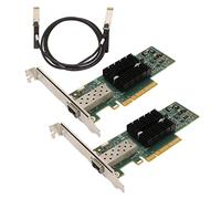 Yunseity 2PCS MNPA19 10 Go SFP + Carte Réseau PCIe, Carte Adaptateur RÉSEAU avec CEBLE DE Conversion DE 3,28 Pieds Prend en Charge dans