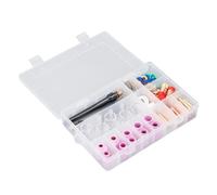 Yunseity 87 Pièces Consommables Efficaces de Coupeur de Ensemble de Tasses en Verre de Lentille de Gaz en Céramique de Cuivre pour WP17 18 26, Remplacement Rapide pour la Performance et la