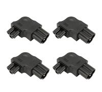 Yunseity Adaptateur d'alimentation IEC320 C6 à IEC320 C5, Angle Droit de 90 Degrés, 250V, Coque en PVC, pour Adaptateurs d'alimentation pour Ordinateur Portable, Lampes de Bureau,