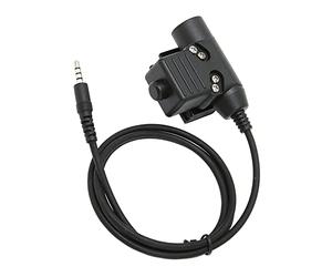 Yunseity Adaptateur de Casque Militaire U94 PTT, Connecteur D'adaptateur de Casque de Talkie-walkie PTT pour Téléphone Portable Prise 3,5 Mm