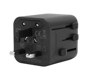 Yunseity Adaptateur de Voyage Universel, Convertisseur Multiprise Compact pour Les Voyages d'affaires Internationaux Prenant en Charge des Appareils 2500 W 10 A avec Un Matériau Conducteur en Bronze
