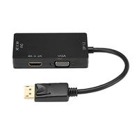 Yunseity Adaptateur Displayport 3 en 1, ConvertisSEUR Adaptateur Mini Displayport vers VGA DVI HD, Câble Mini vers/VGA/DVI