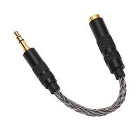 Yunseity Adaptateur Symétrique Femelle 4,4 Mm vers Mâle Stéréo 3,5 Mm, Crad Adaptateur pour Casque plaqué ou, Contre 3,5, Verseils, 14 Cm (Gris Froid)