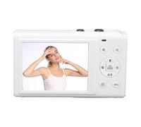 Yunseity Appareil Photo Numérique Numérique 18x Zoom avec Double écran pour Le Streaming en Direct de Voyage, Appareil Photo 80MP avec Flash pour Adultes Portable Pink 1 Pack (White)