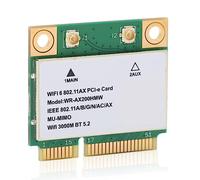 Yunseity AX200HMW WiFi 6 Carte sans Fil Dual Band 802.11 A/B/G/N/AC/AX Half Mini PCI-E WiFi Card Adaptateur Réseau BT5.2 pour PC, Ordinateurs Portables, Uniquement pour WIN10 (64bit)