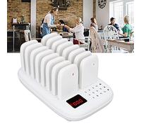 Yunseity Buzzers du système de téléavertisseur 2 Modes d'appel, sonneries d'attente de Restaurant à Fonctionnement Tactile avec 16 téléavertisseurs pour Camion de Nourriture, Usine, hôtels (500 m)