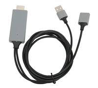 Yunseity Câble de projecteur pour smartphone vers HDMI, câble adaptateur de mise en miroir de téléphone vers TV 1080P pour connecter le téléphone à la télévision pour Android pour (Noir)