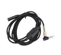 Yunseity Câble d'extension de Casque de 3,5 Mm avec Contrôle du Volume et du Micro, Cordon d'extension de Son en Nylon de 2 M pour Casque à Réduction de Bruit 1000XM QC35 NC700, Prise Plaquée or