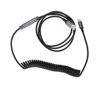 Yunseity Câble USB C enroulé pour Clavier de Jeu, Câble de Clavier Mécanique avec Aviateur Métallique Amovible, Câble USB C vers USB A à Double Manchon de 1,4 M