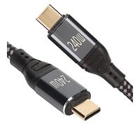 Yunseity Câble USB C vers USB C, Câble de Rapide 240 W PD3.1, Câble Double extrémité Mâle vers Mâle, pour iOS Pro 12.9/11/Mini, S22/21/20 (200cm)