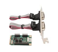 Yunseity Carte D'extension Mini PCIE vers RS232, Adaptateur de Port PCI Express vers RS232 9Pin Com1, Puce CH382L, pour Windows, Vista, Linux