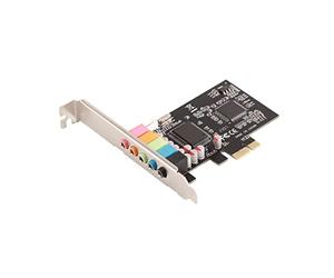 Yunseity Carte Son PCI-E, Adaptateur 5.1 Canaux pour Ordinateur de Bureau, Chipset CMI8738 avec Sortie Son Surround 6 Canaux et Interface S/PDIF pour Systèmes
